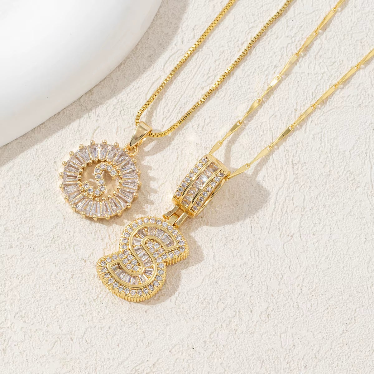 Non-Fading Gold Color Party Jewelry Shiny AAA CZ Zircon Heart Pendants Necklaces for Women