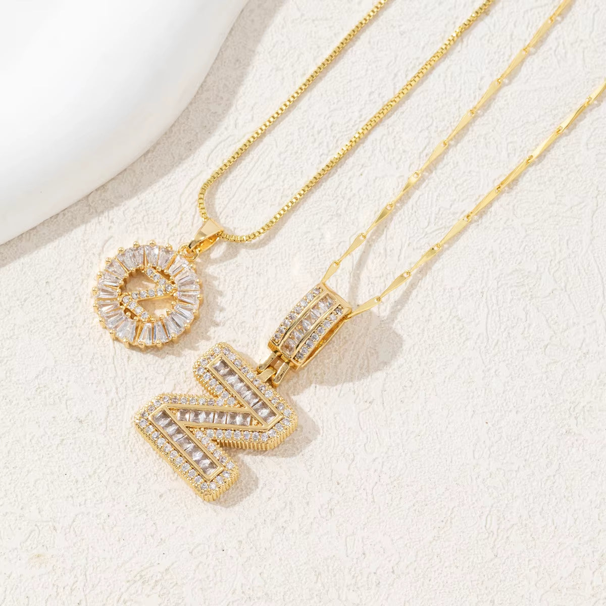 Non-Fading Gold Color Party Jewelry Shiny AAA CZ Zircon Heart Pendants Necklaces for Women