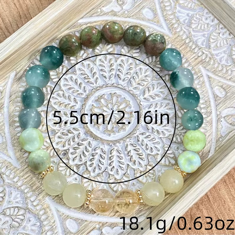 1 Pc Elegant Charm Colorful Bracelet Good Luck Attract Prosperity Wealth Bracelet Beaded Bracelet Men Women Daily Outdoor Party