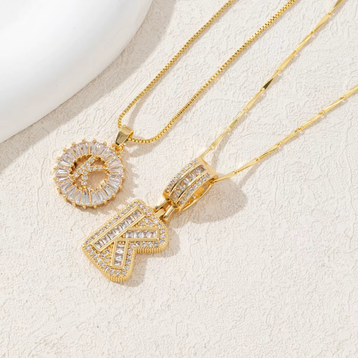 Non-Fading Gold Color Party Jewelry Shiny AAA CZ Zircon Heart Pendants Necklaces for Women