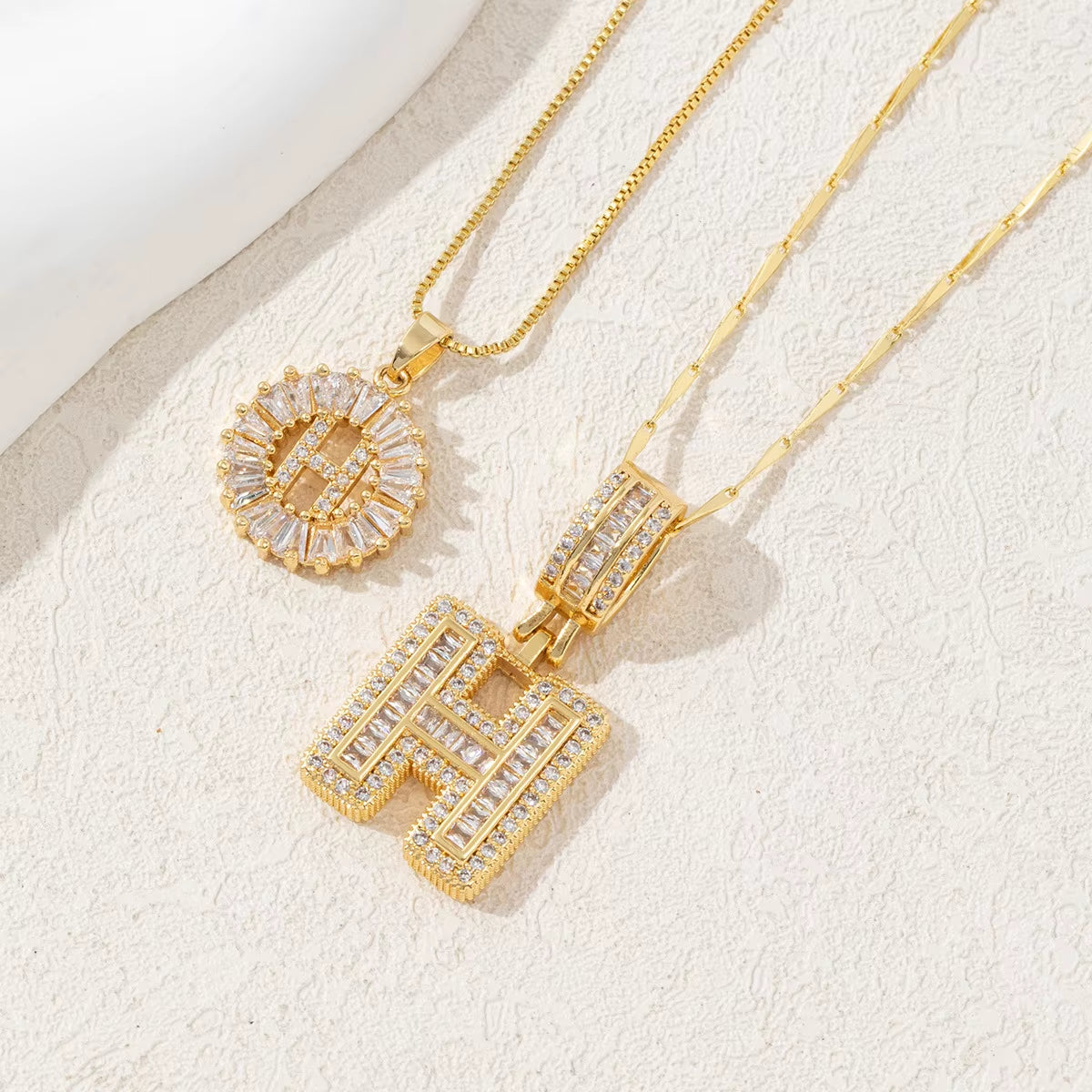 Non-Fading Gold Color Party Jewelry Shiny AAA CZ Zircon Heart Pendants Necklaces for Women