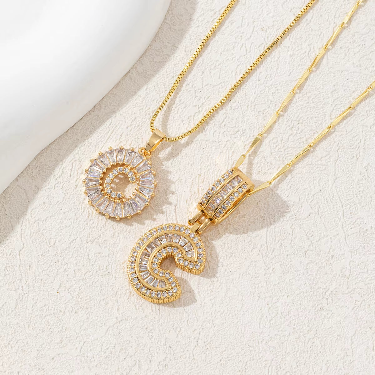 Non-Fading Gold Color Party Jewelry Shiny AAA CZ Zircon Heart Pendants Necklaces for Women