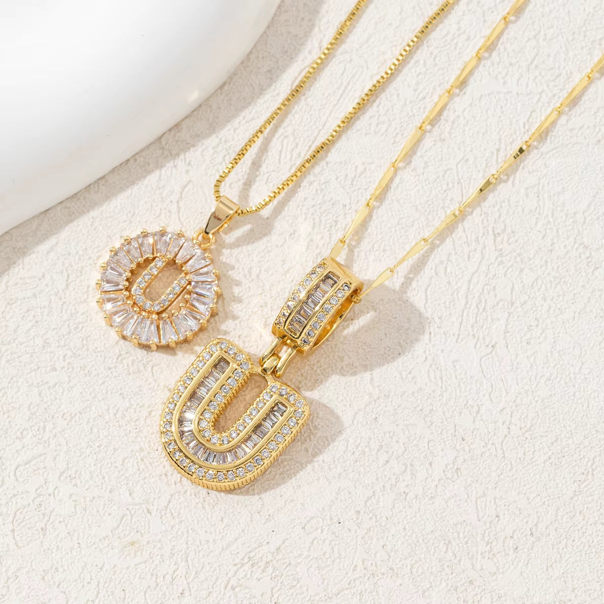 Non-Fading Gold Color Party Jewelry Shiny AAA CZ Zircon Heart Pendants Necklaces for Women