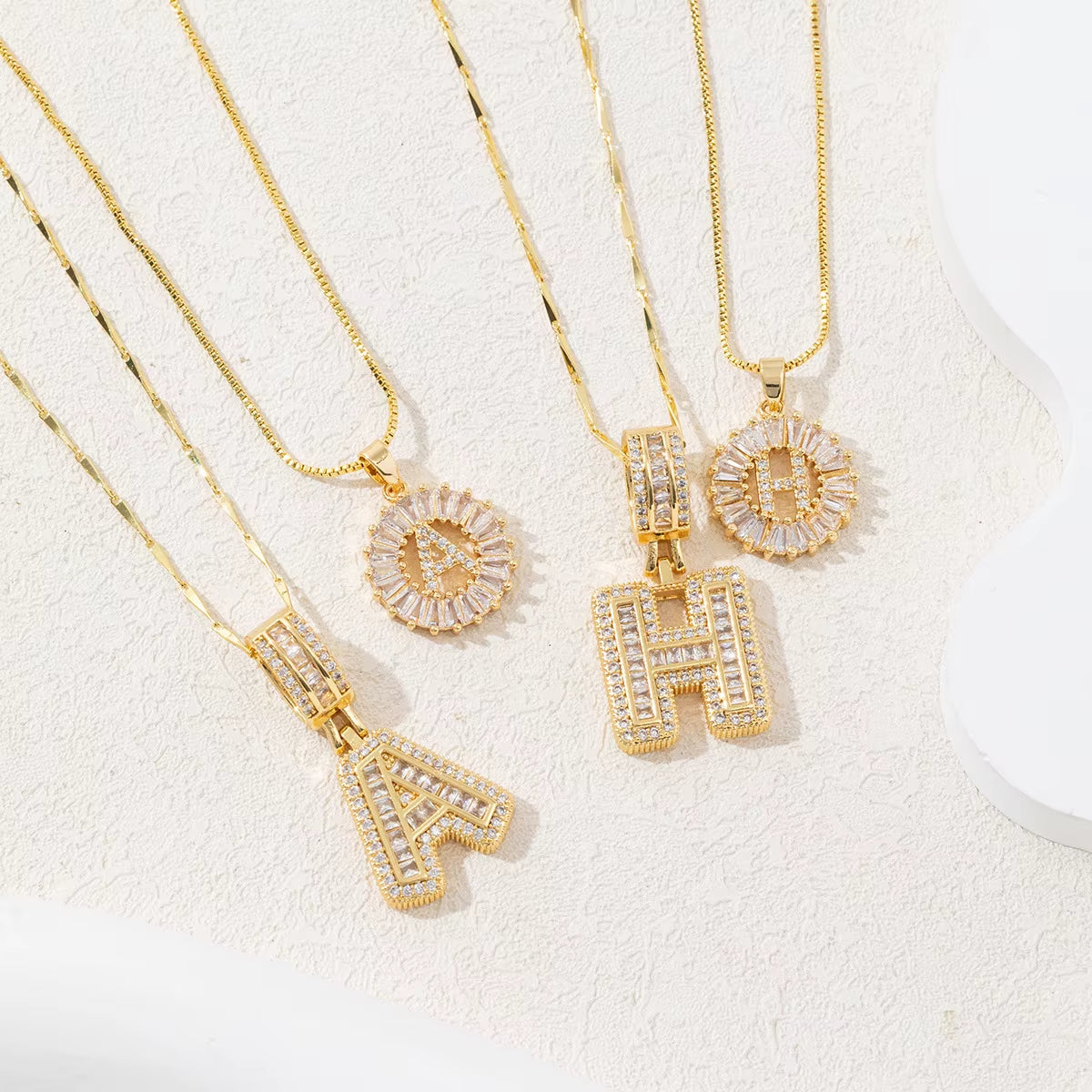 Non-Fading Gold Color Party Jewelry Shiny AAA CZ Zircon Heart Pendants Necklaces for Women