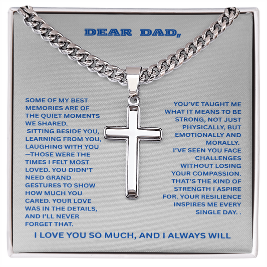 To My Dearest Father- Cross Necklace